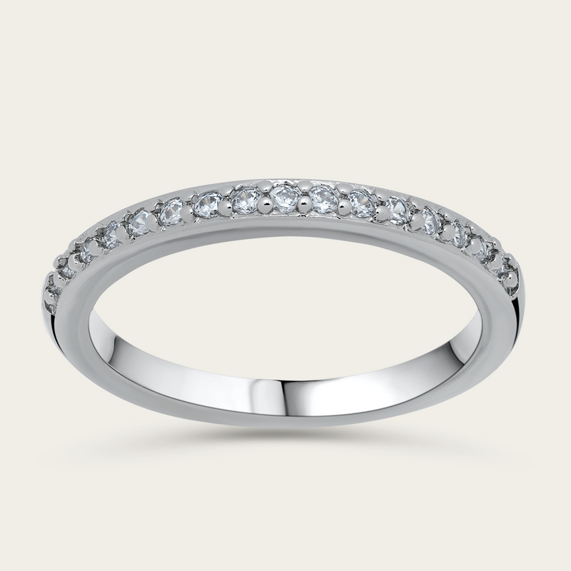 Amazon.com: Thin Diamond-Cut Stackable Wedding Ring New .925 Sterling Silver  Band Size 2 : Clothing, Shoes & Jewelry